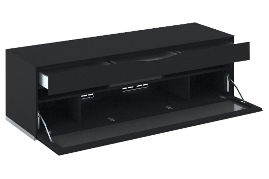 Тумба под телевизор с выдвижными ящиками в современном стиле