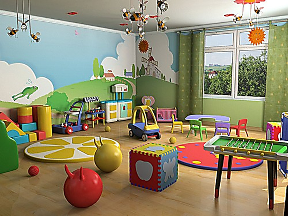 Дизайн и обстановка для детского клуба