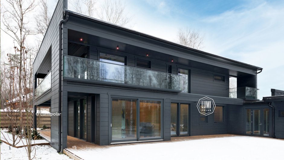 Современный деревянный фасад