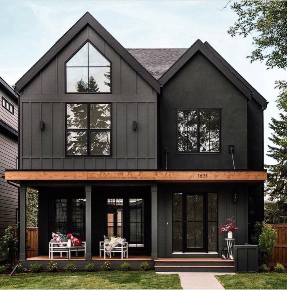 Фармхаус стиль дом экстерьер