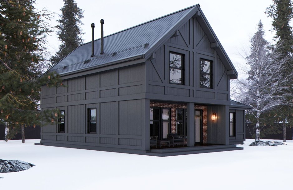 Дом со скатной крышей