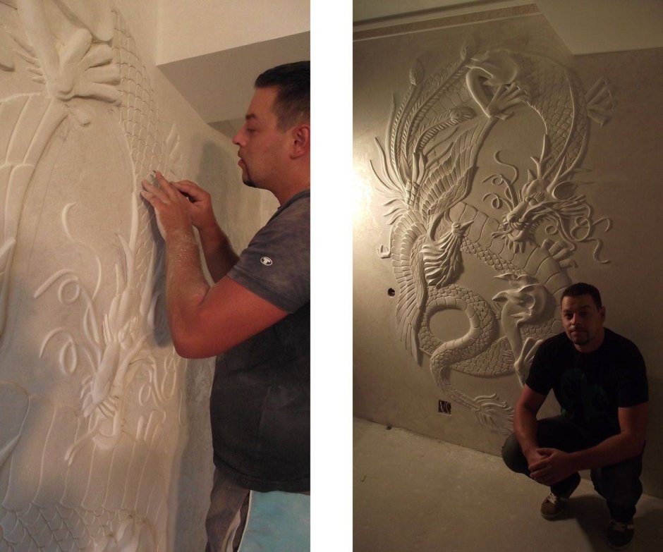 Панно из гипсовой штукатурки