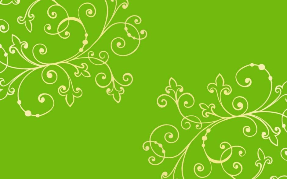 Зеленый фон с орнаментом