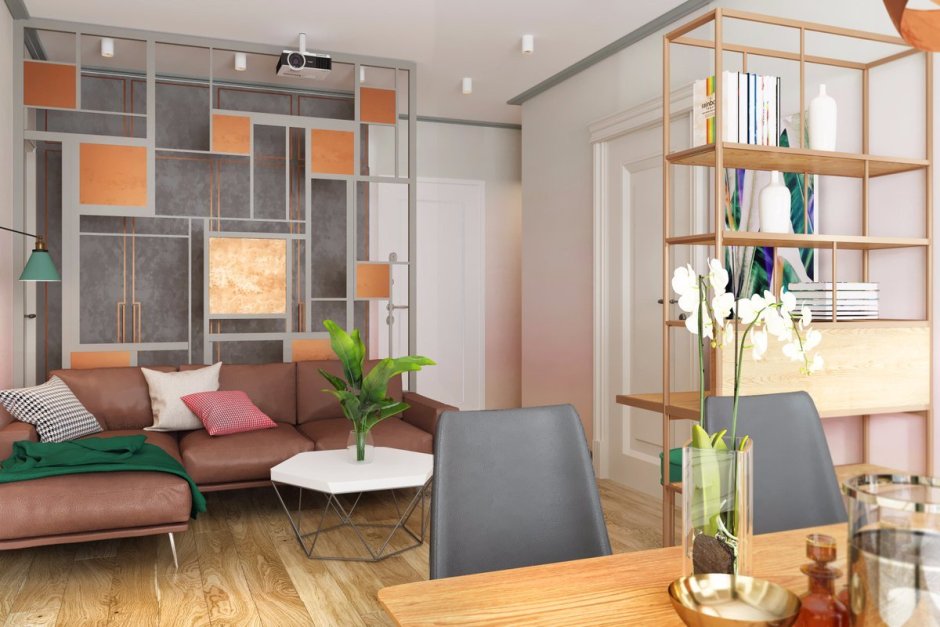 Зонирование стеллажом икеа