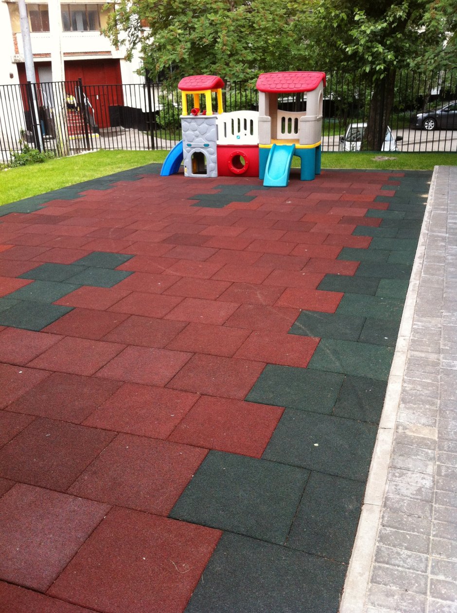 Резиновая плитка для дорожек