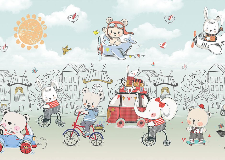 Фотообои с мишками в детскую комнату