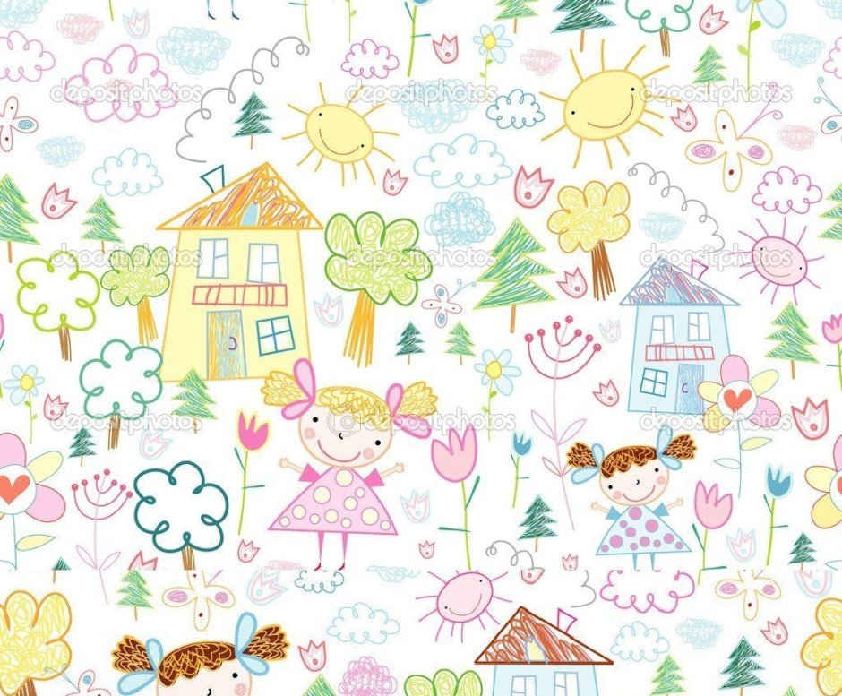 Детские фоны для скрапбукинга