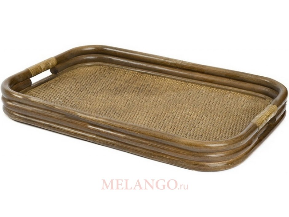 Декор на плетеном подносе