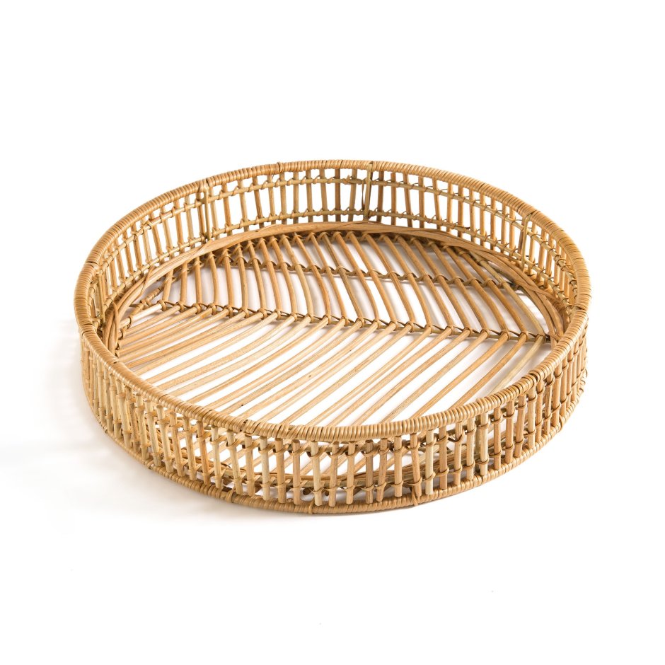 Прямоугольный поднос плетеный