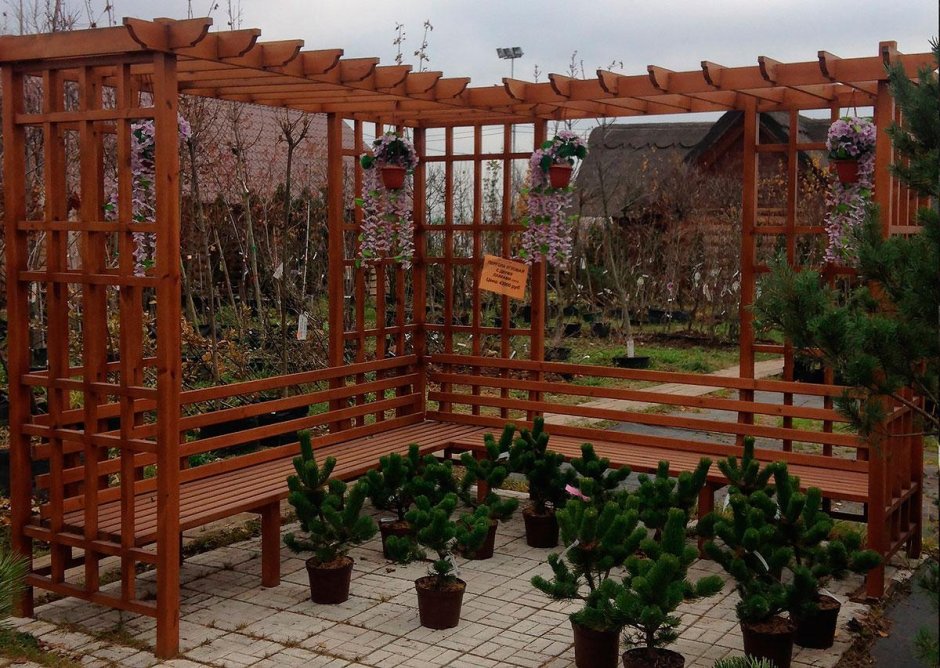 Беседка пергола шпалера виноград