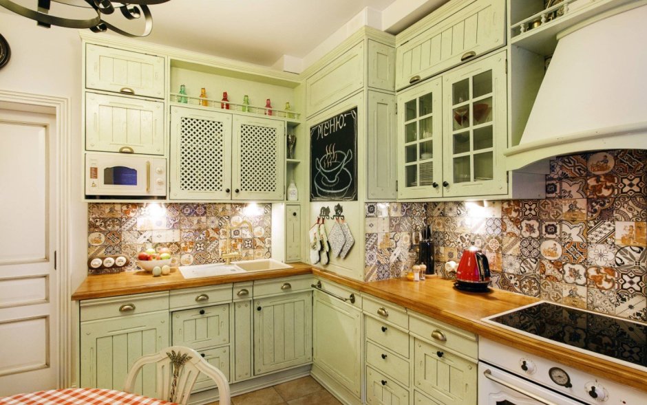 Кухня Прованс фисташковая