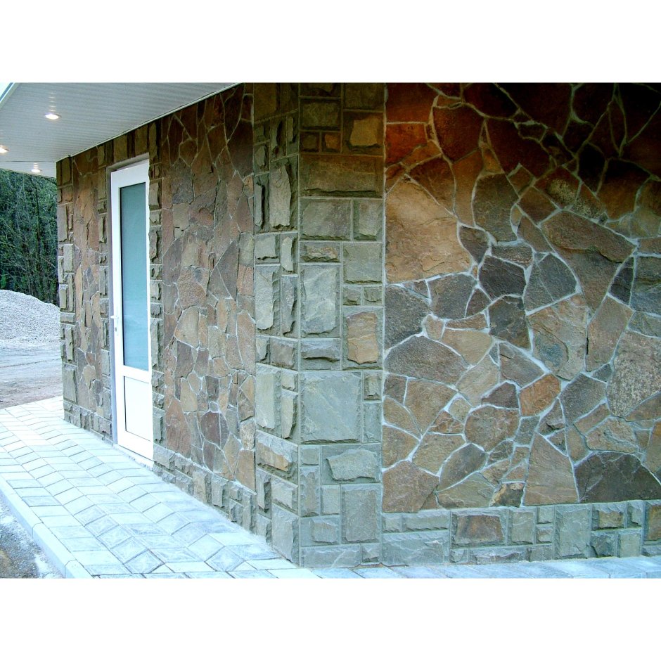 Отделка стен песчаником