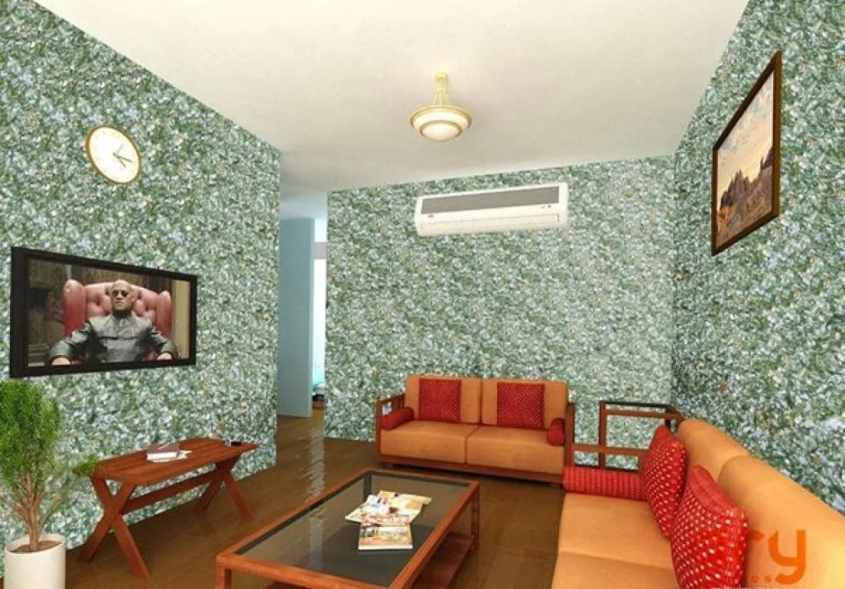 Жидкие обои в детской комнате