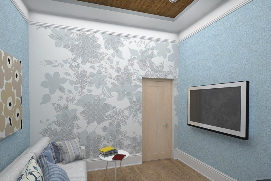 Жидкие обои в интерьере