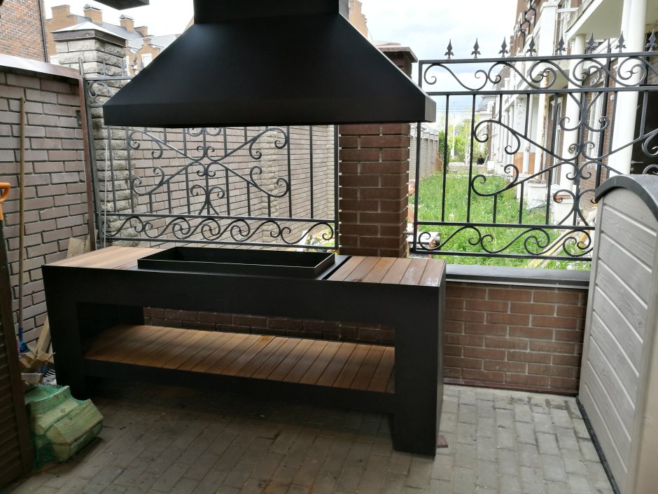 Мангальные зоны из металла в современном стиле