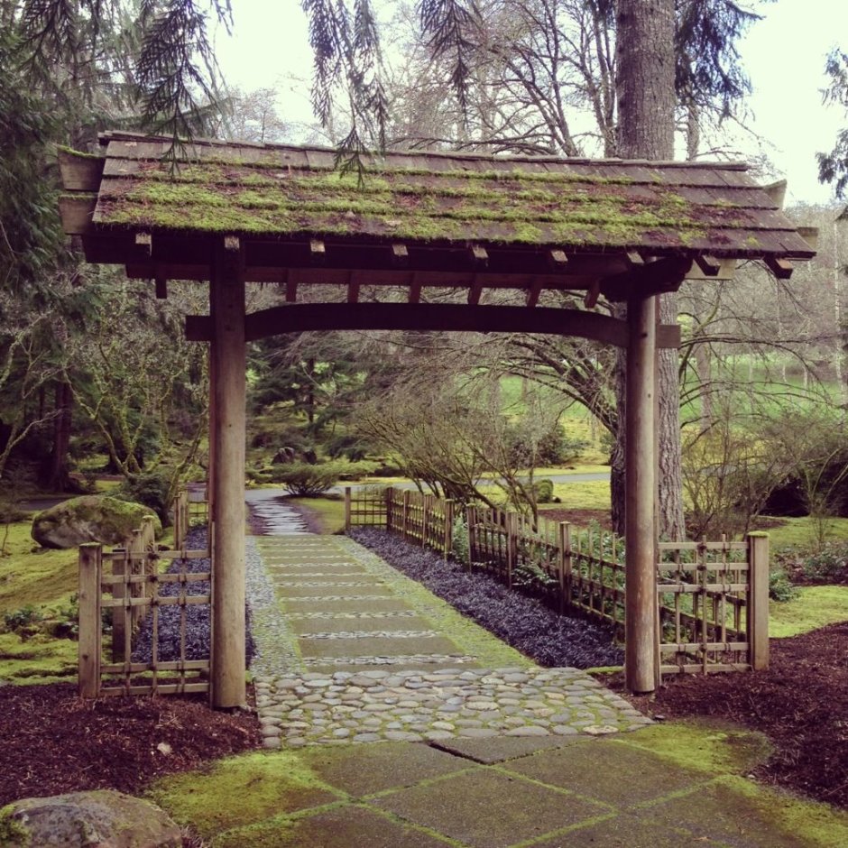 Садовая арка в японском стиле