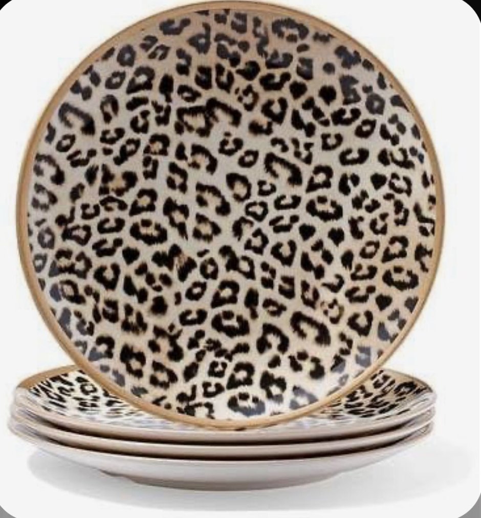 Посуда с леопардами