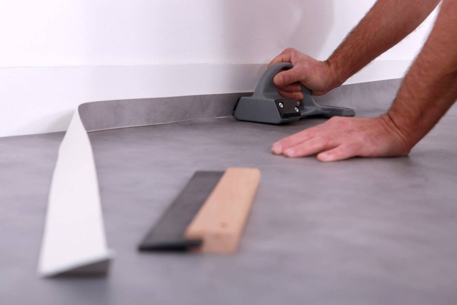 Укладка линолеума