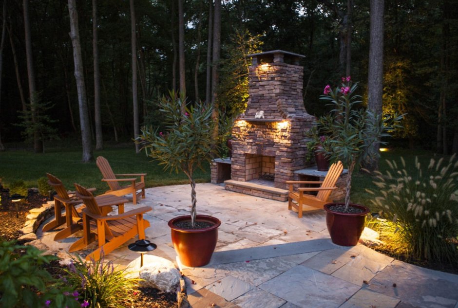 Подсветка зоны кострища