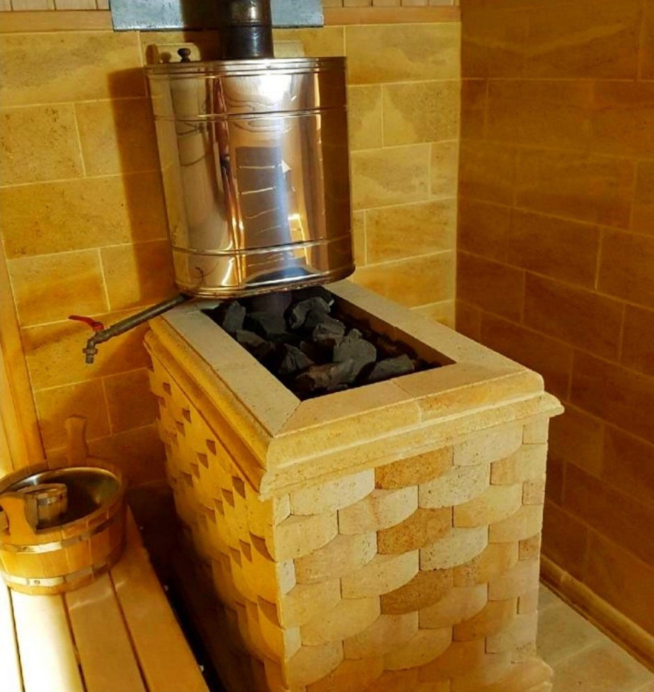 Печь металл обложить кирпичом