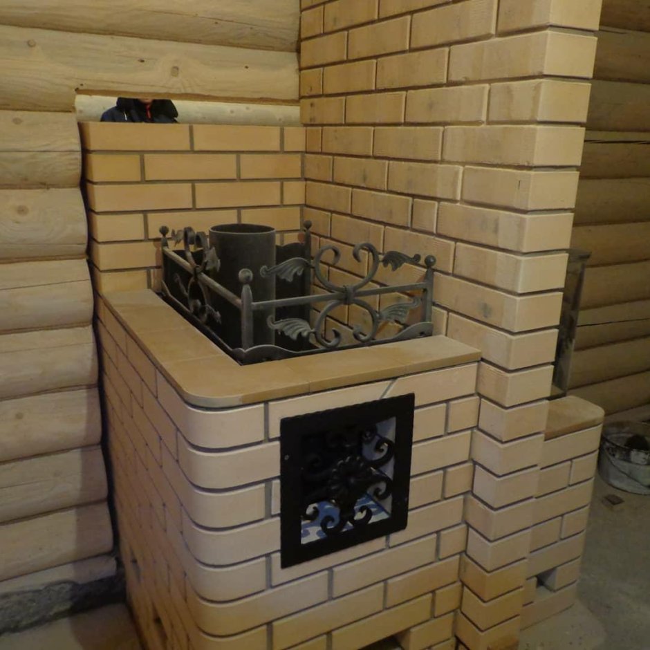 Печь Горыныч обкладка кирпичом