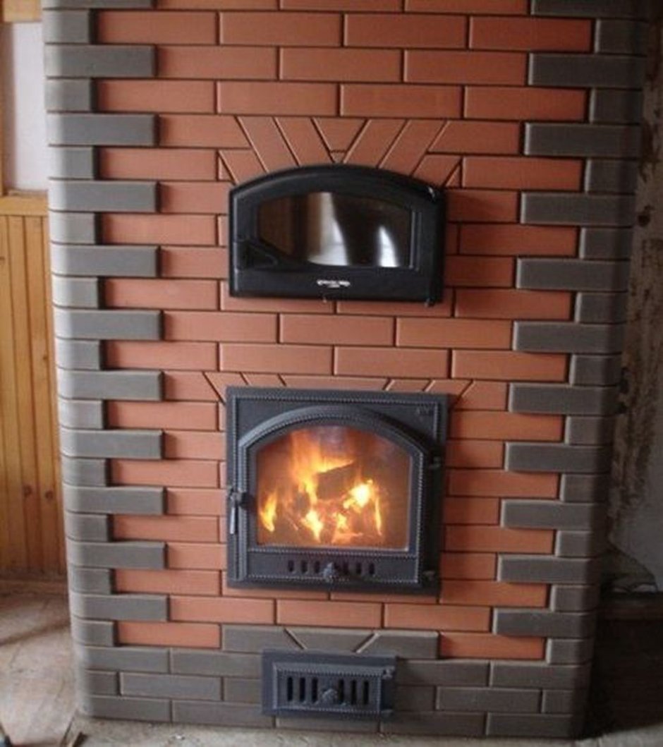 Печь камин для обкладки кирпичом