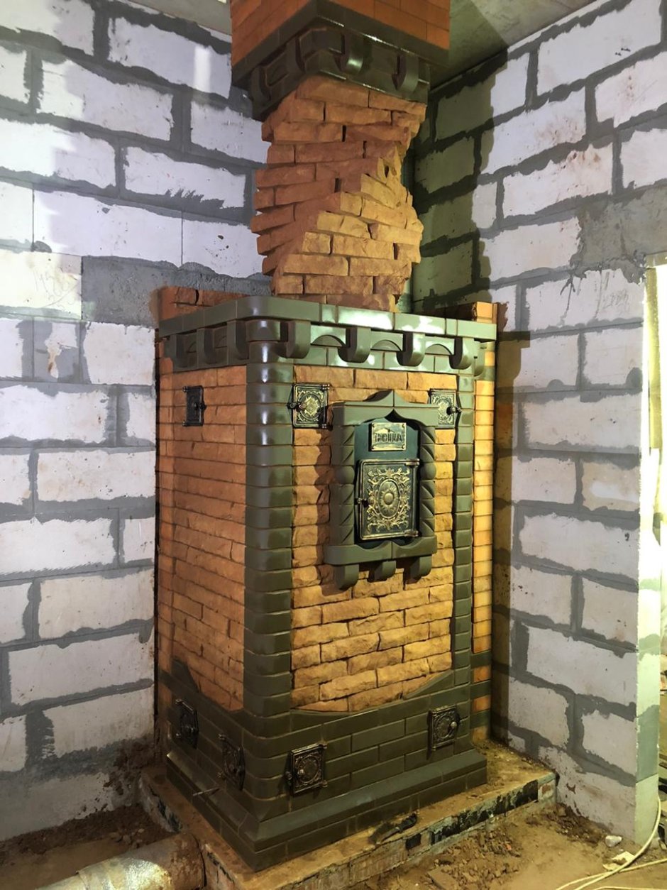 Гефест ЗК 18 обложенная кирпичом