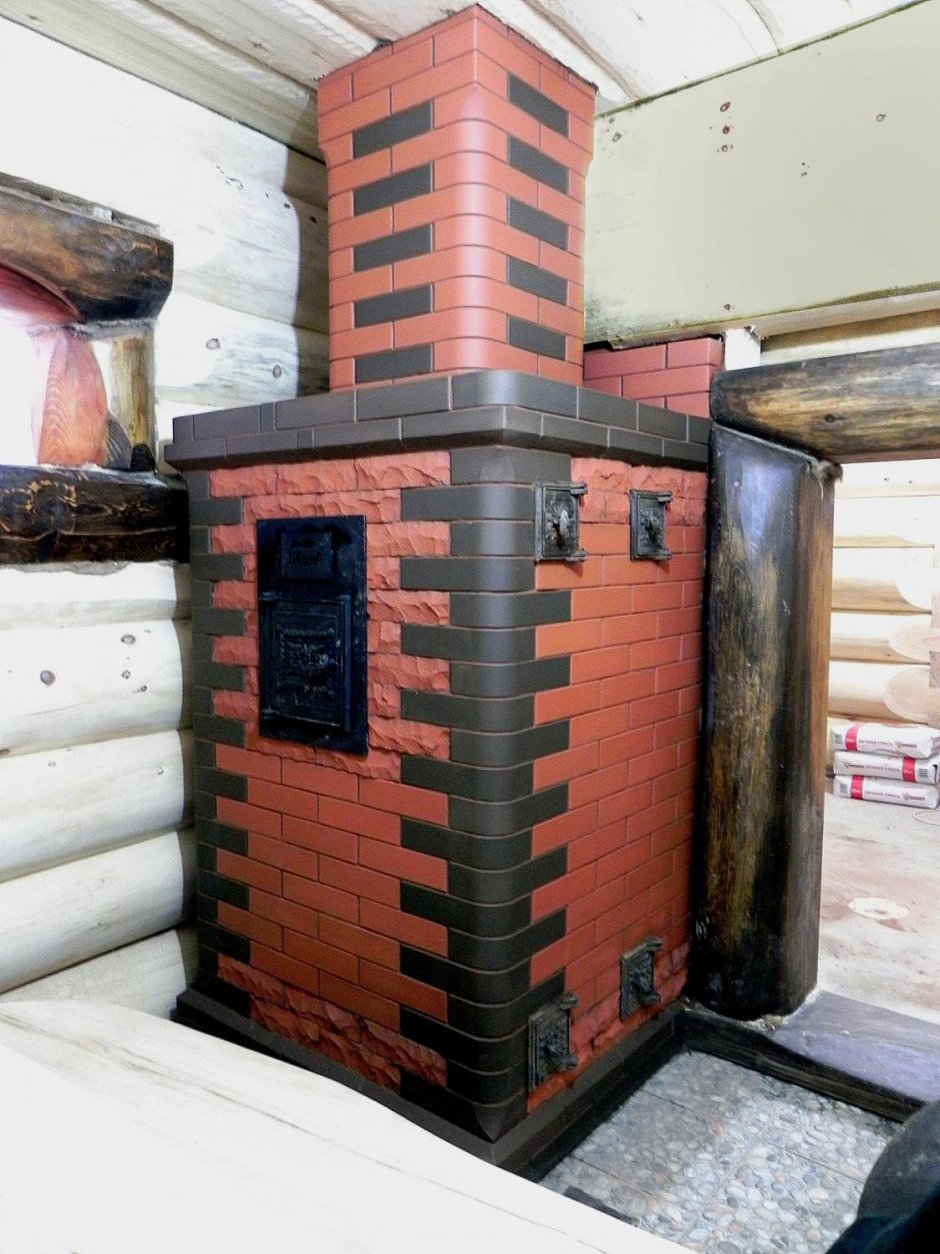Обкладка печи Гефест кирпичом