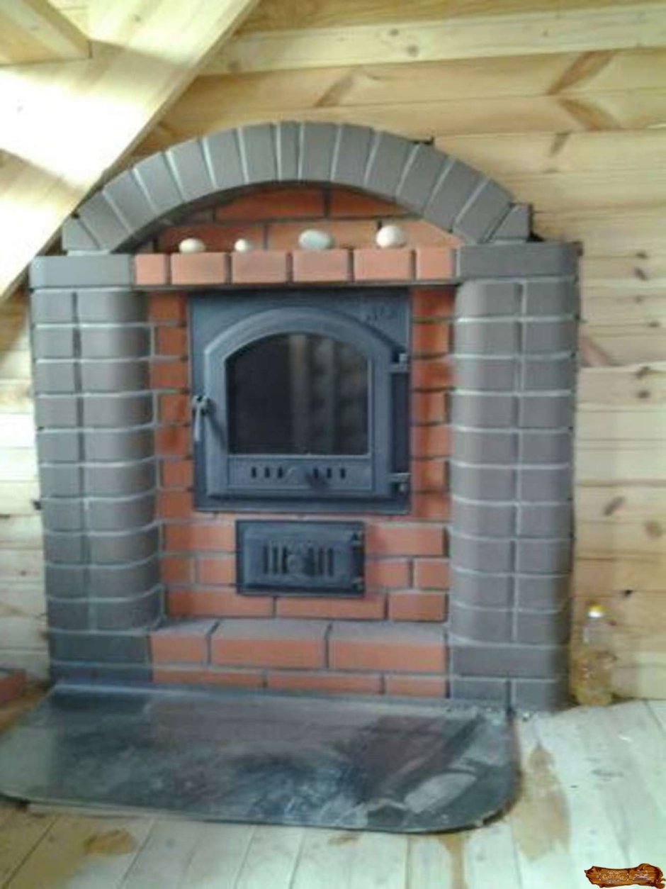 Облицовка топки банной печи Гефест