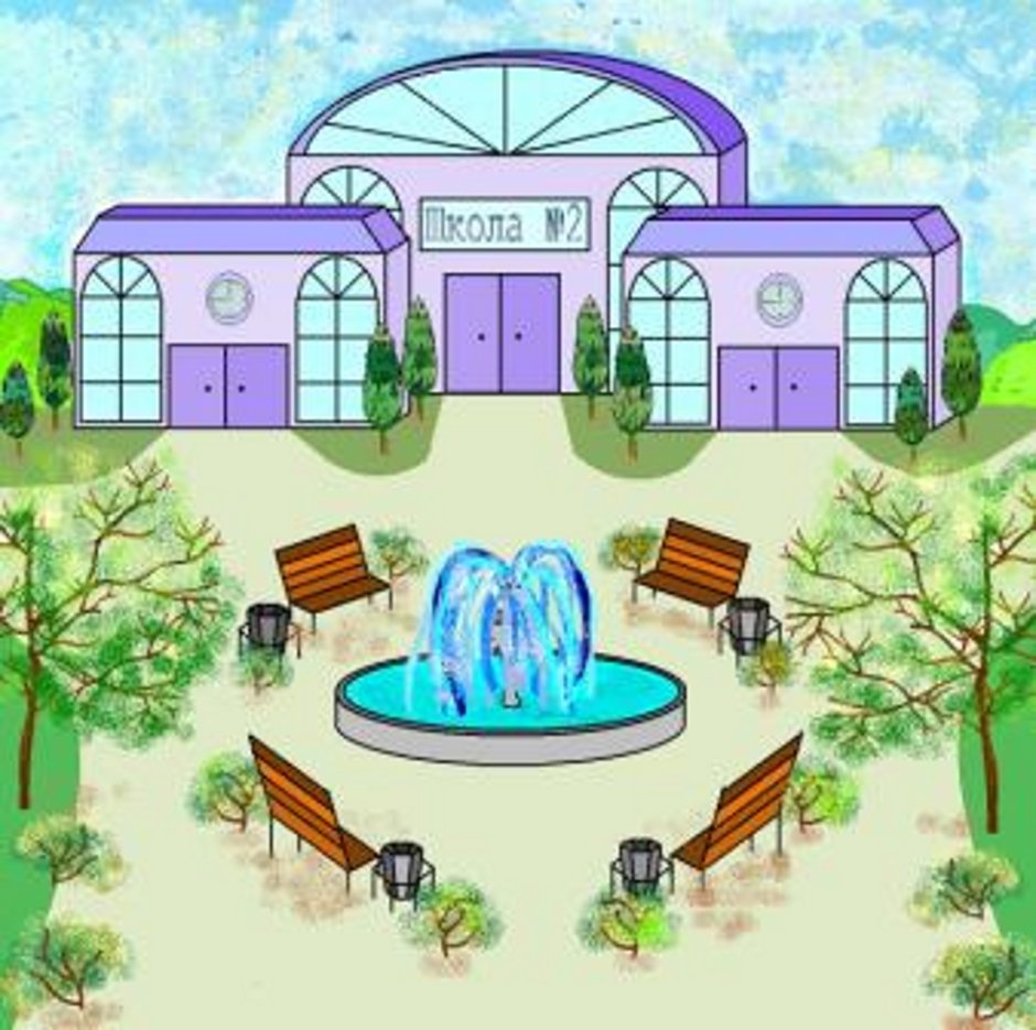 Школа будущего рисунок
