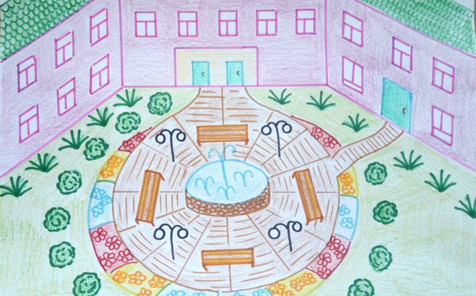 Школа будущего рисунок