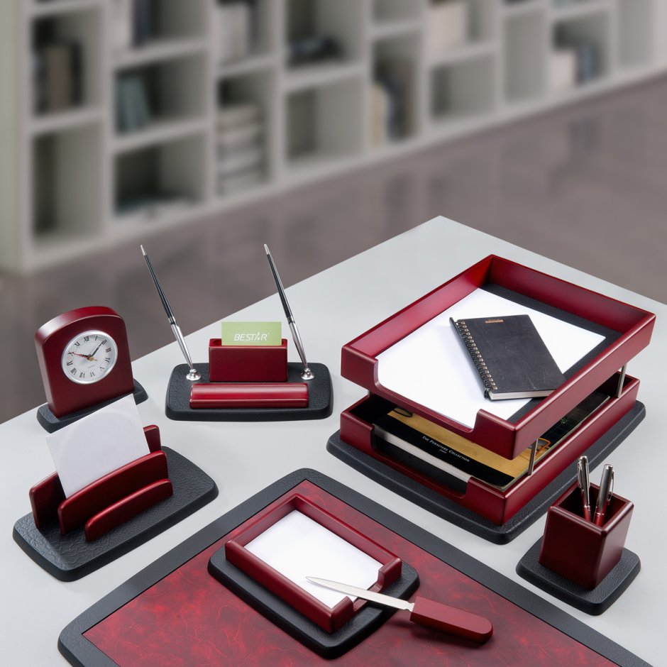 Набор настольный bestar красное дерево