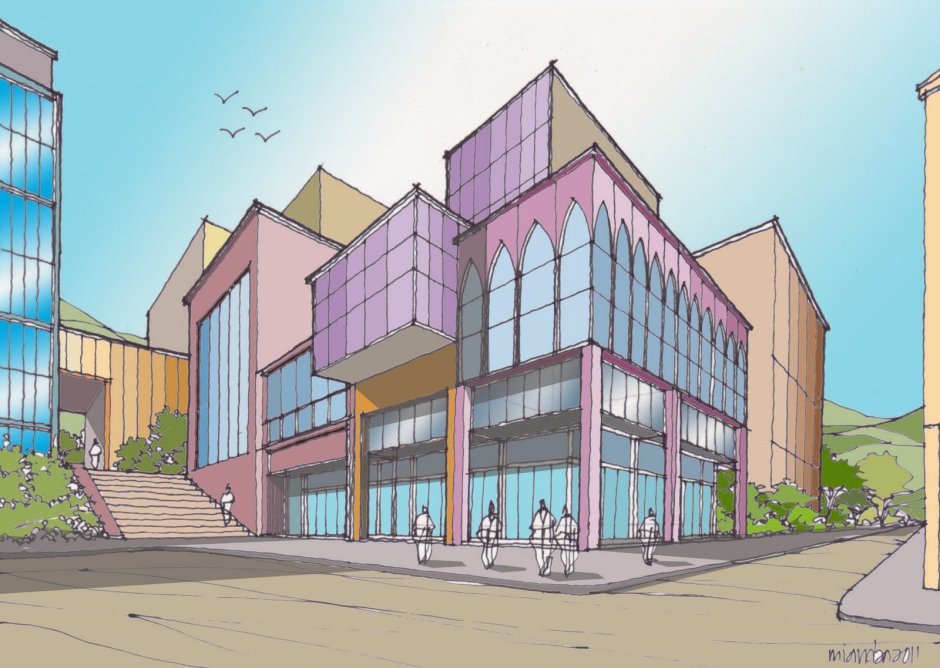 Перспектива с 2 точками схода улица