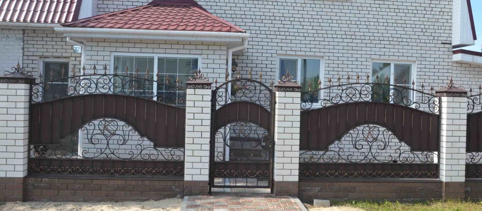 Кованые ворота на палисадник