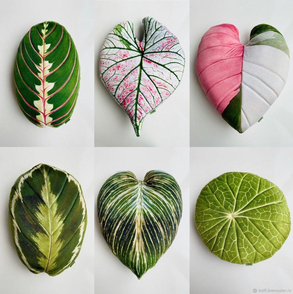 Декоративные подушки в форме листика