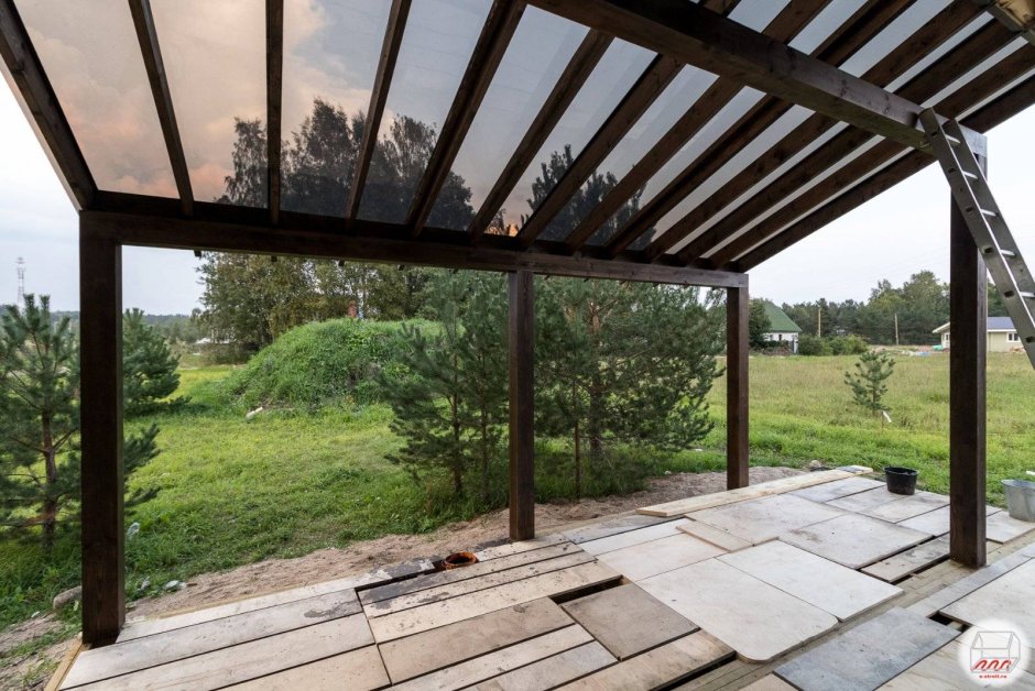 Терраса срышей из поликарбоната