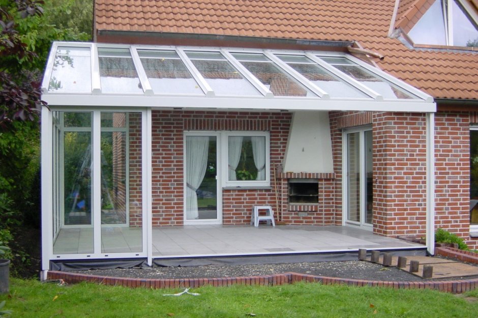 Пристройка из стеклопакетов