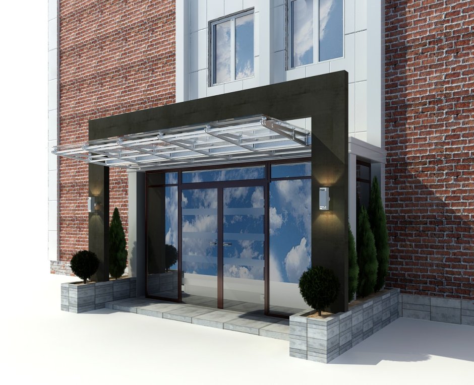 Входная группа в офисное здание