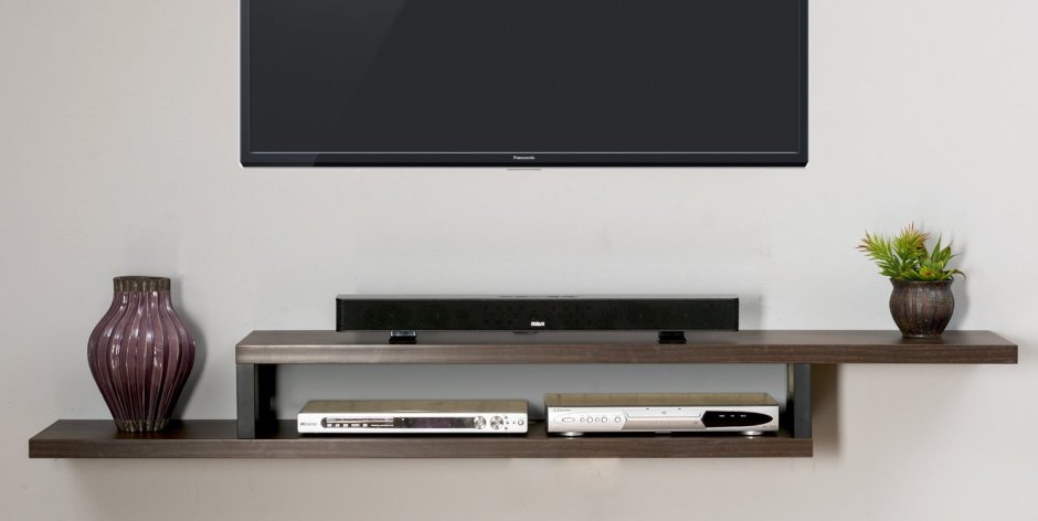 Узкие полочки под телевизор