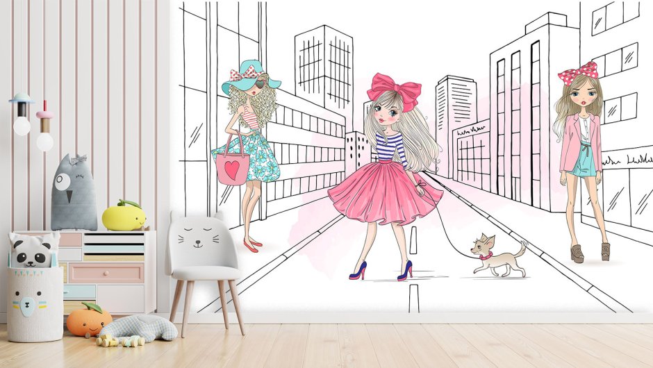 Фреска в детскую комнату девочке