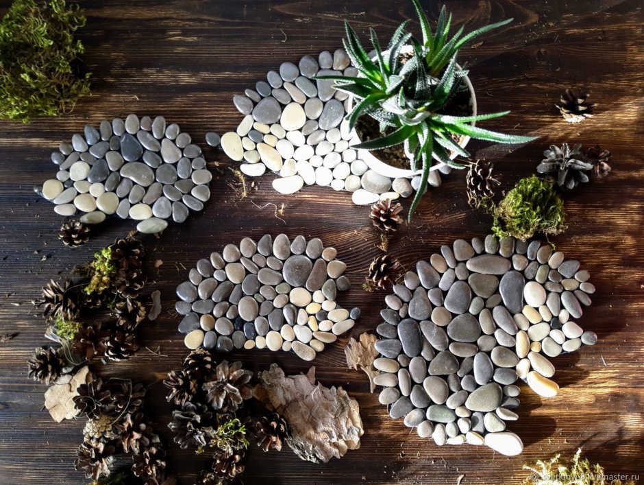 Поделки из камней и ракушек