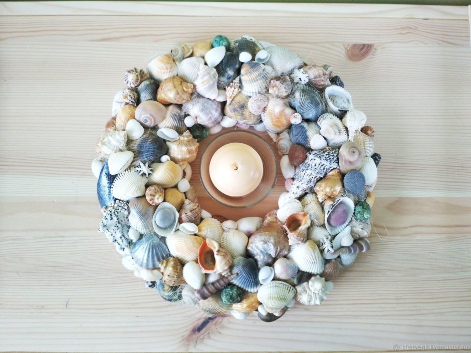 Обклеить шкатулку ракушками