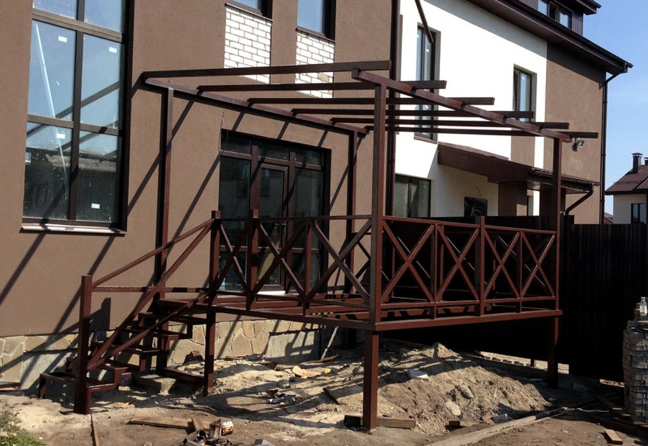 Веранда из металла