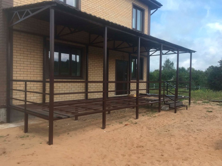 Монолитный поликарбонат пергола навес