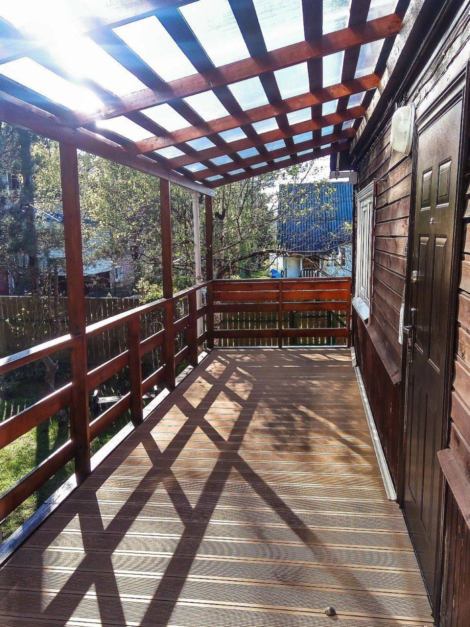 Веранда обшитая поликарбонатом