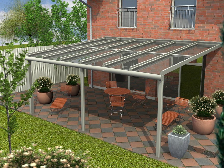 Обшить монолитным поликарбонатом веранду