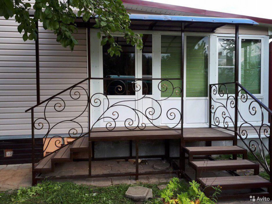 Односкатная каркасная веранда