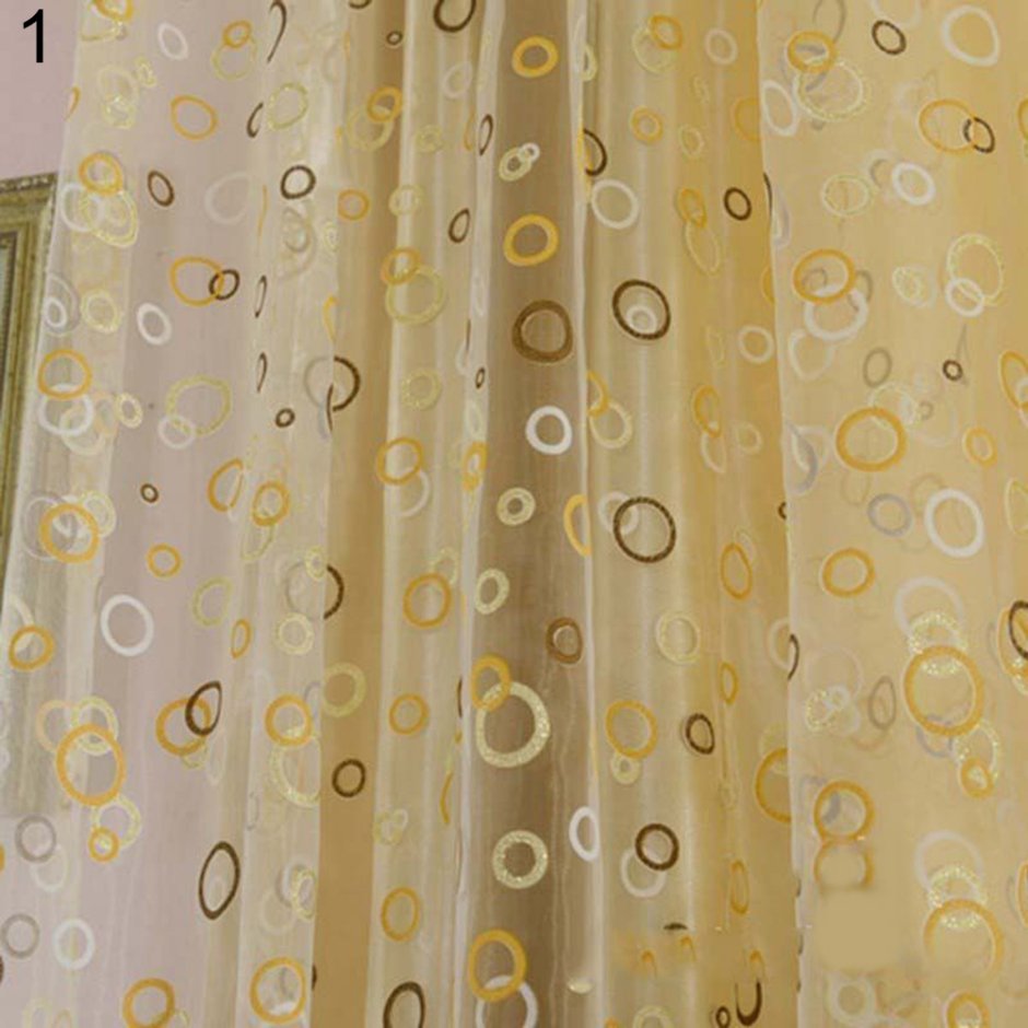 Тюль с кружочками