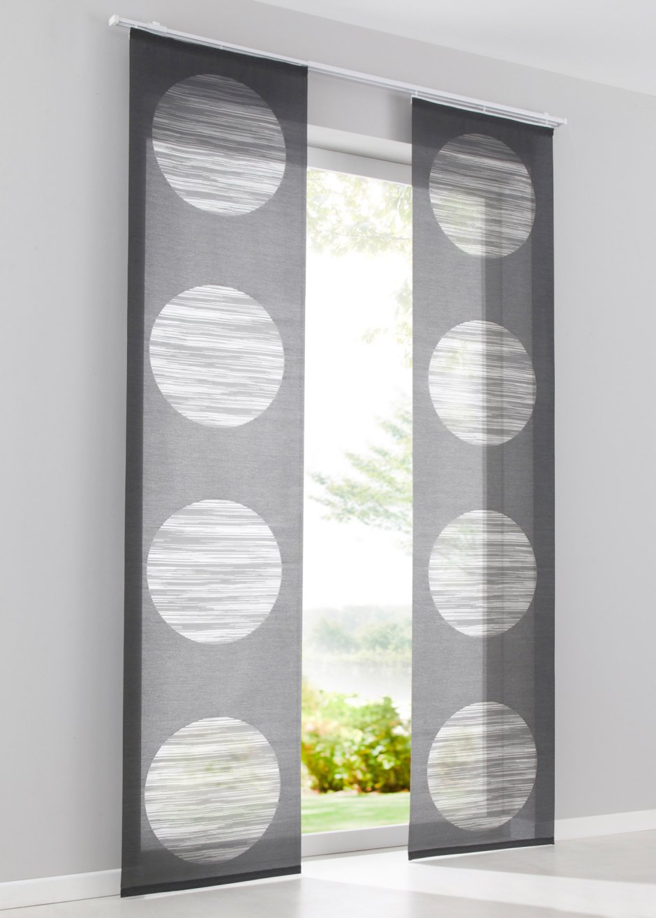 Штора Берн (1 шт.), шина с лентой велкро (серый)