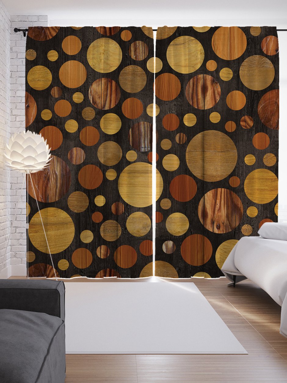 Занавеска из кружочков